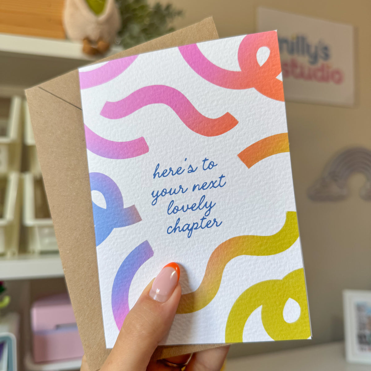 Here's to Your Next Lovely Chapter Greeting Card