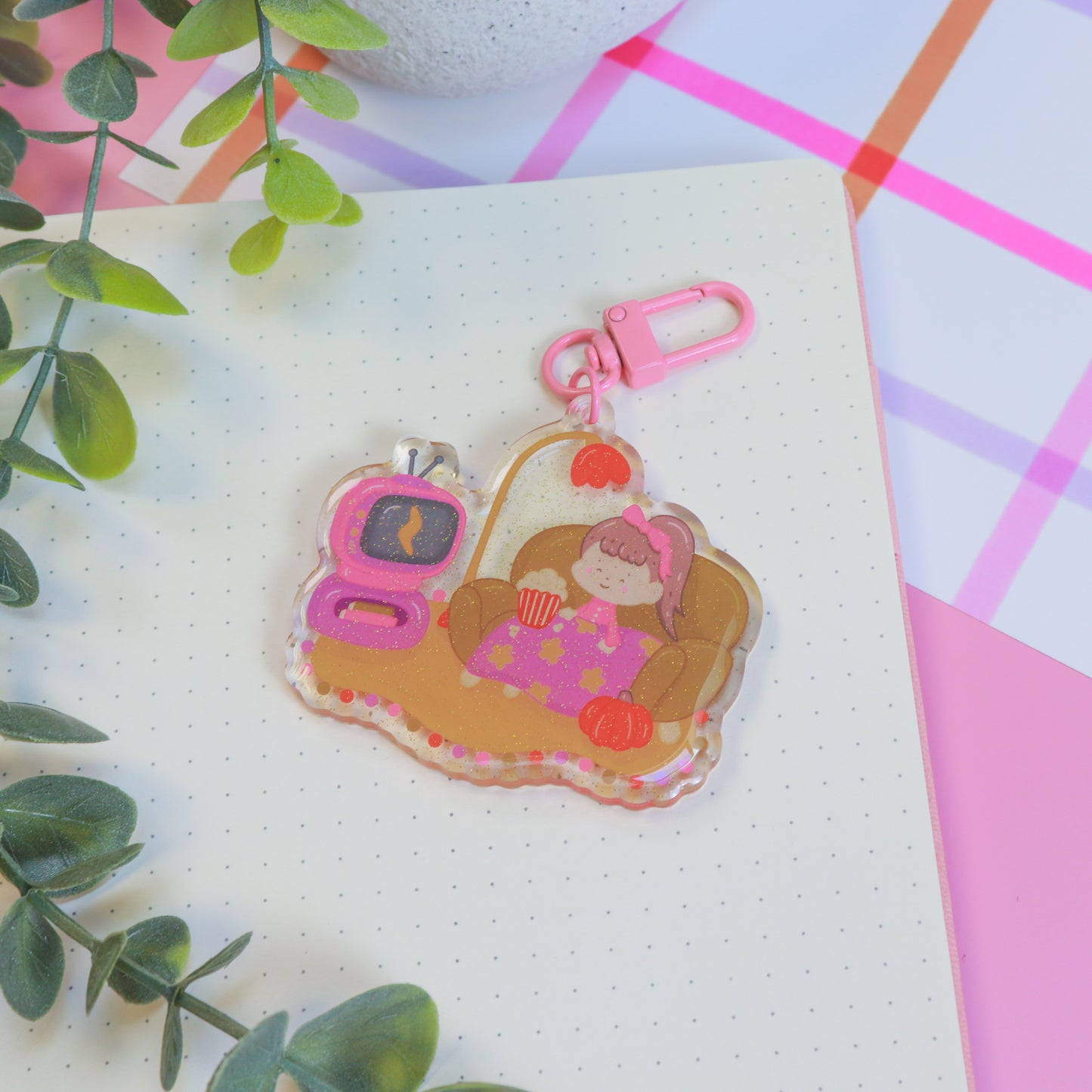 Blankets & Blockbusters Acrylic Keyring