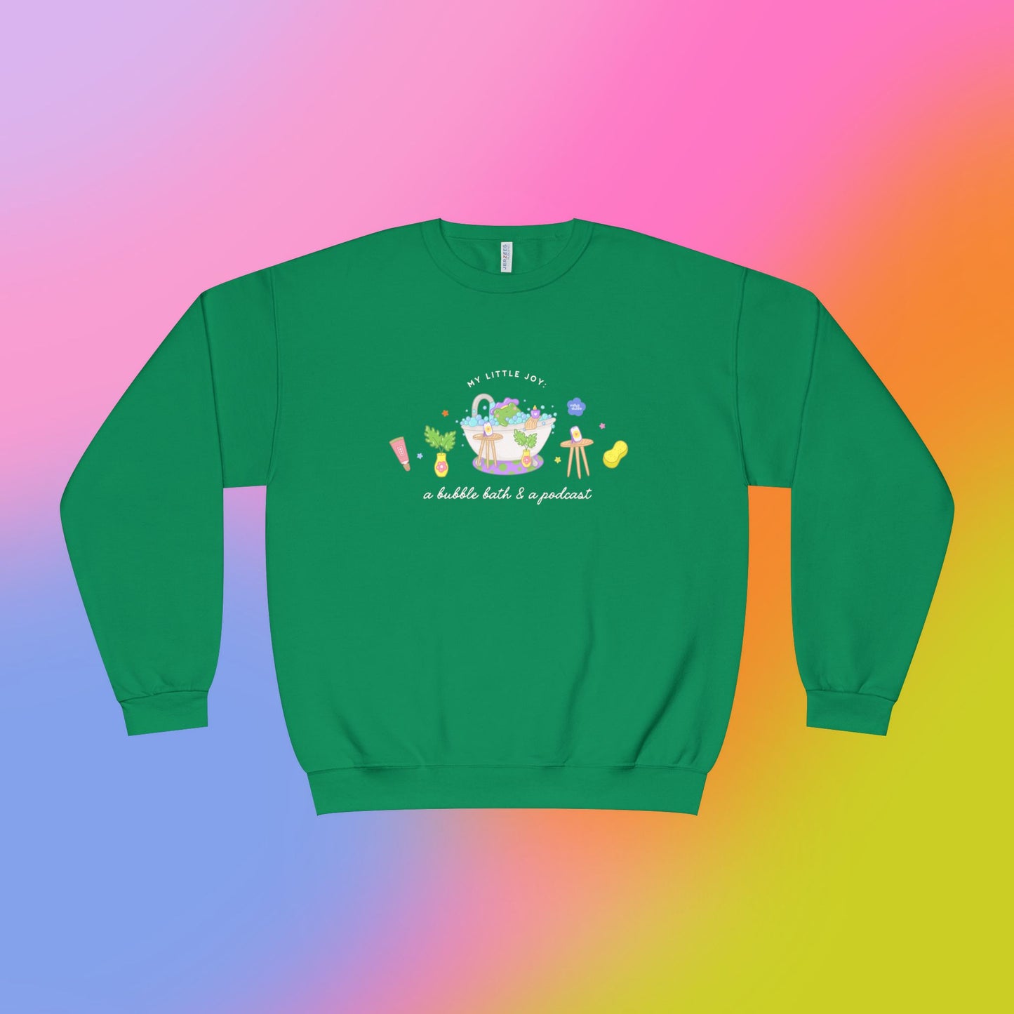 A Bubble Bath & a Podcast Crewneck Sweatshirt