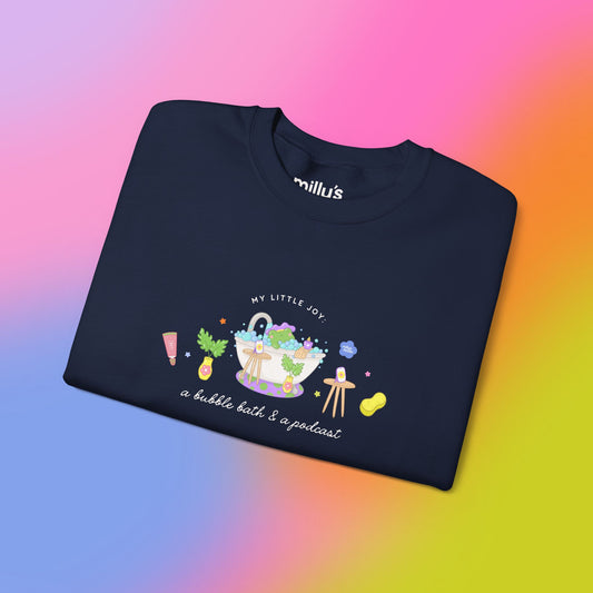 A Bubble Bath & a Podcast Crewneck Sweatshirt