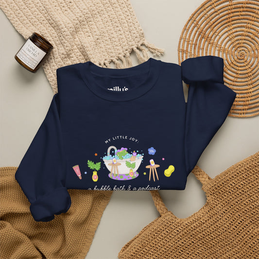 A Bubble Bath & a Podcast Crewneck Sweatshirt