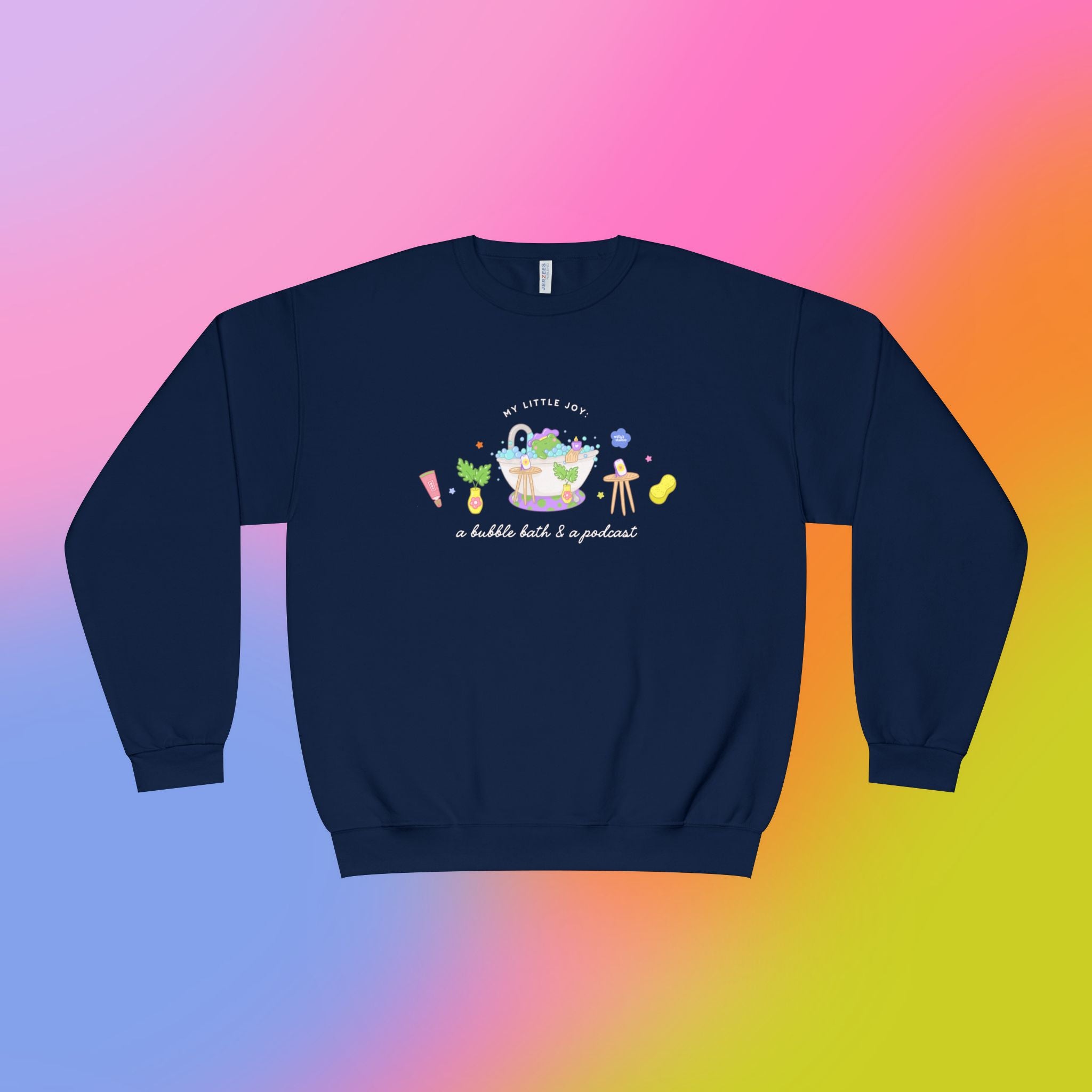 A Bubble Bath & a Podcast Crewneck Sweatshirt