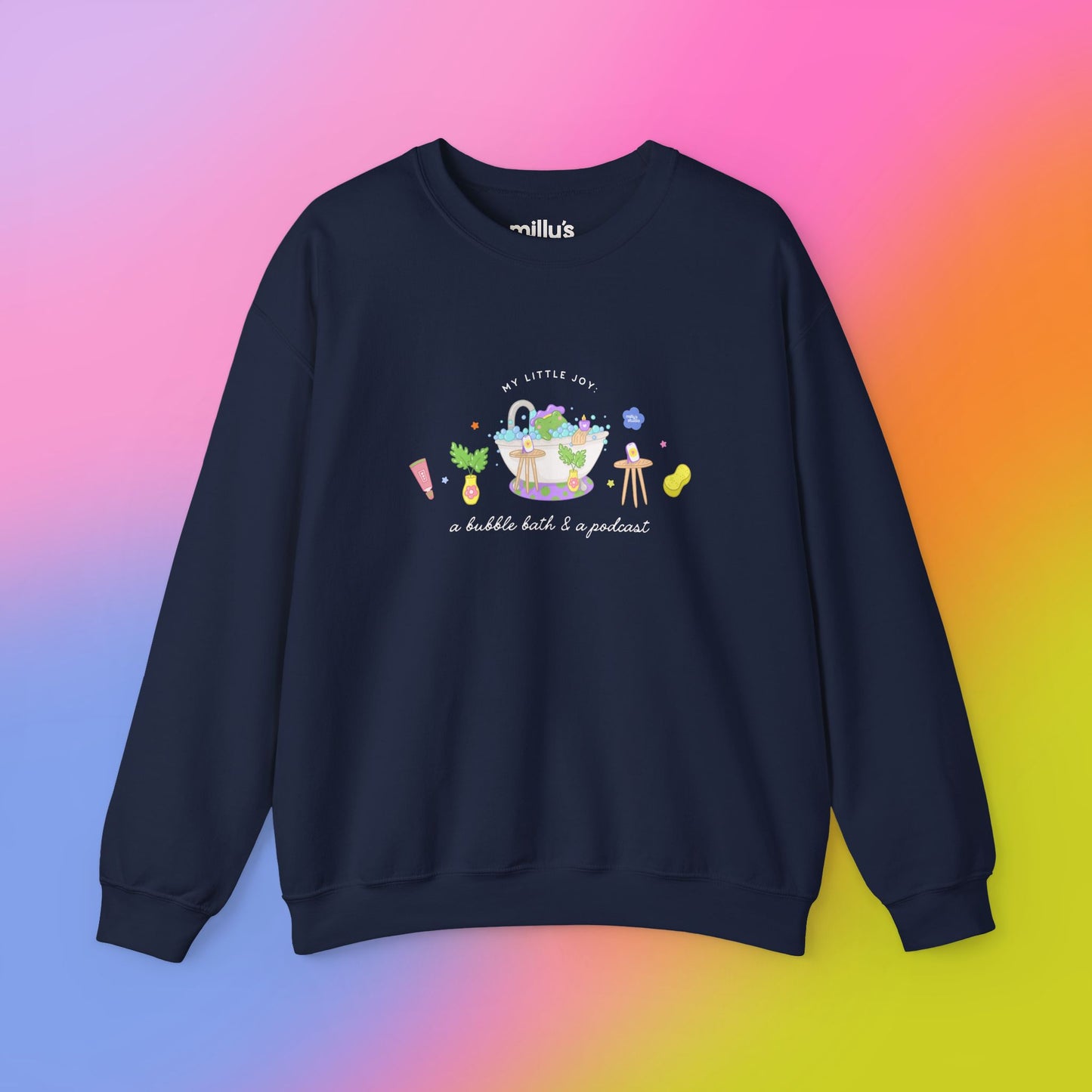 A Bubble Bath & a Podcast Crewneck Sweatshirt