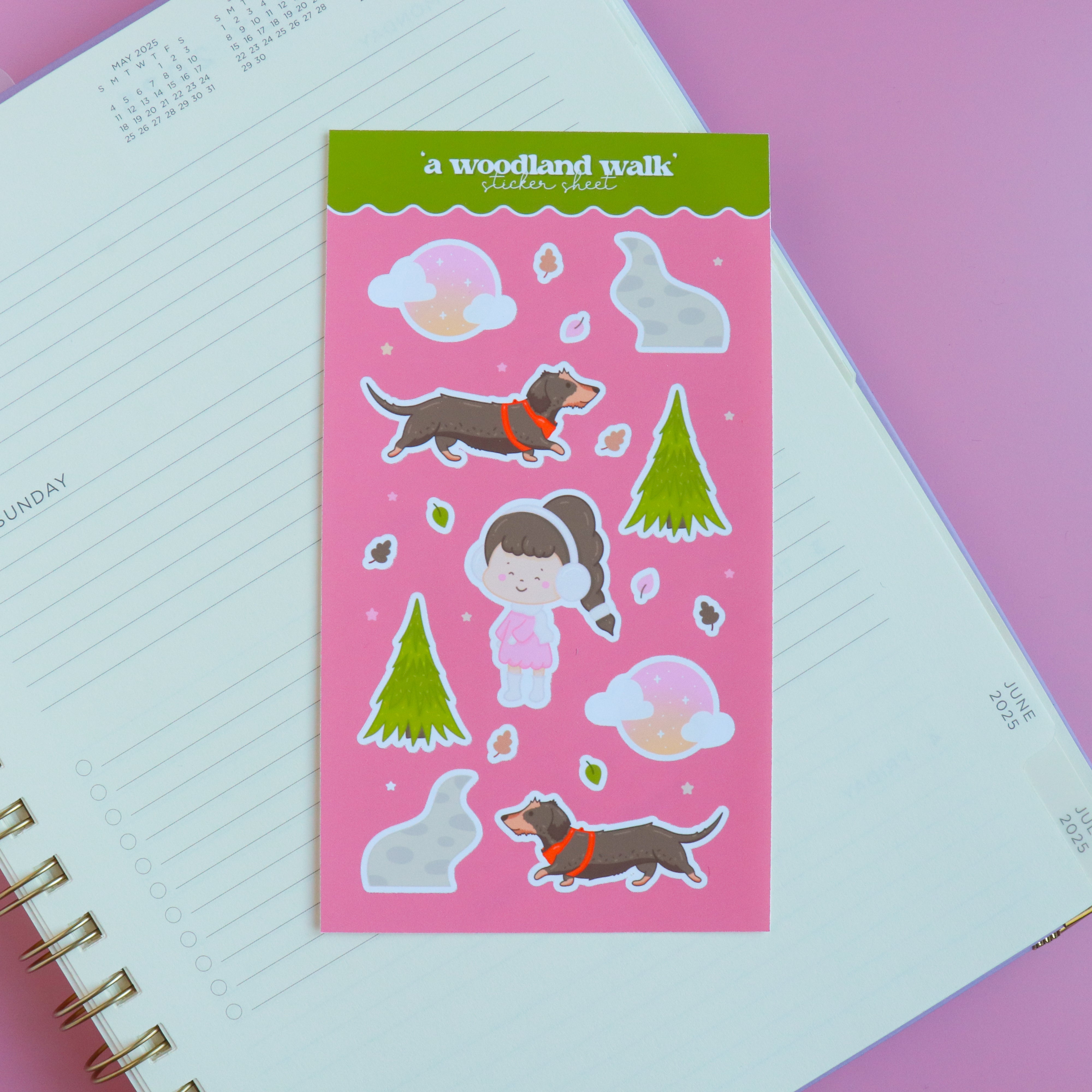 A Woodland Walk Sticker Sheet