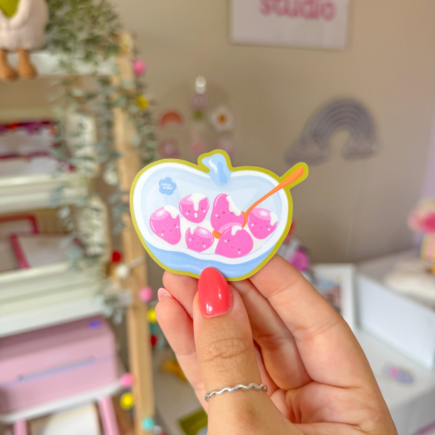 Strawberries & Cream Sticker