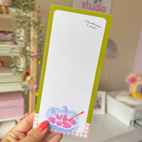 Strawberries and Cream Large Notepad