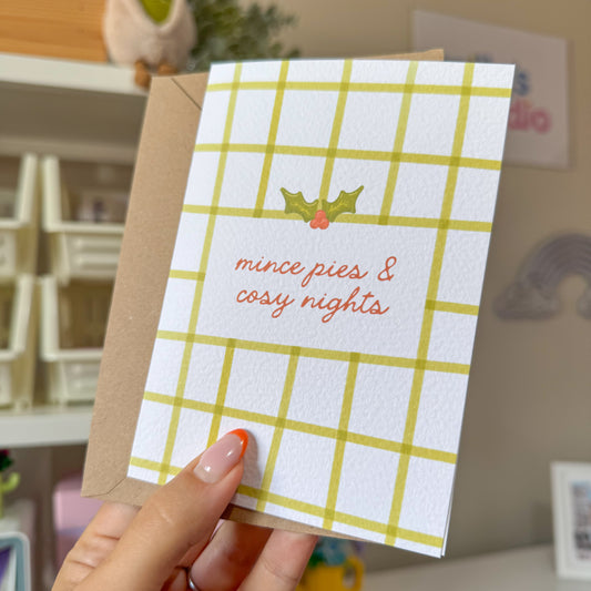 Mince Pies & Cosy Nights Christmas Card