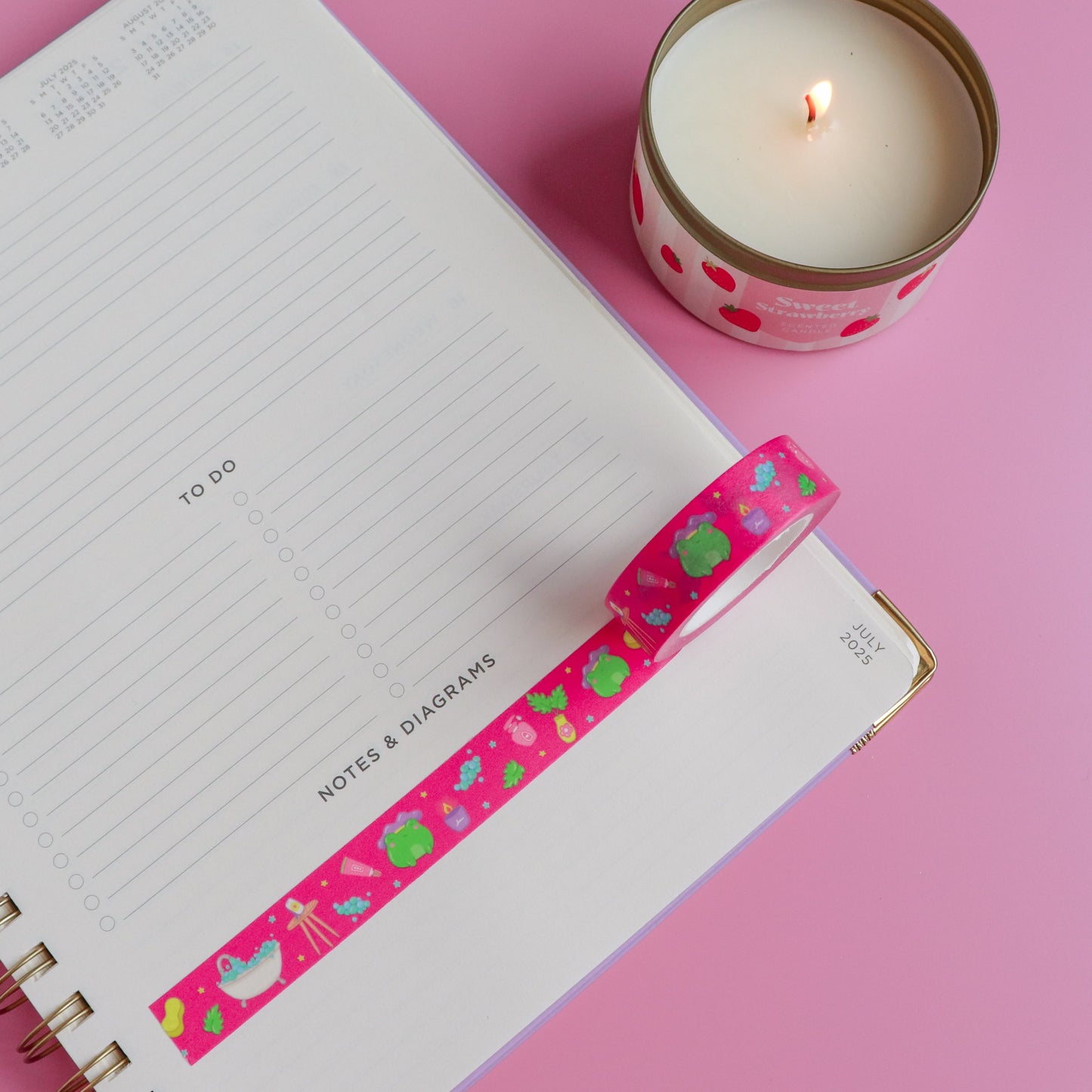 A Bubble Bath & a Podcast Washi Tape