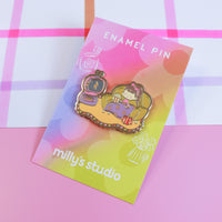 Blankets & Blockbusters Enamel Pin