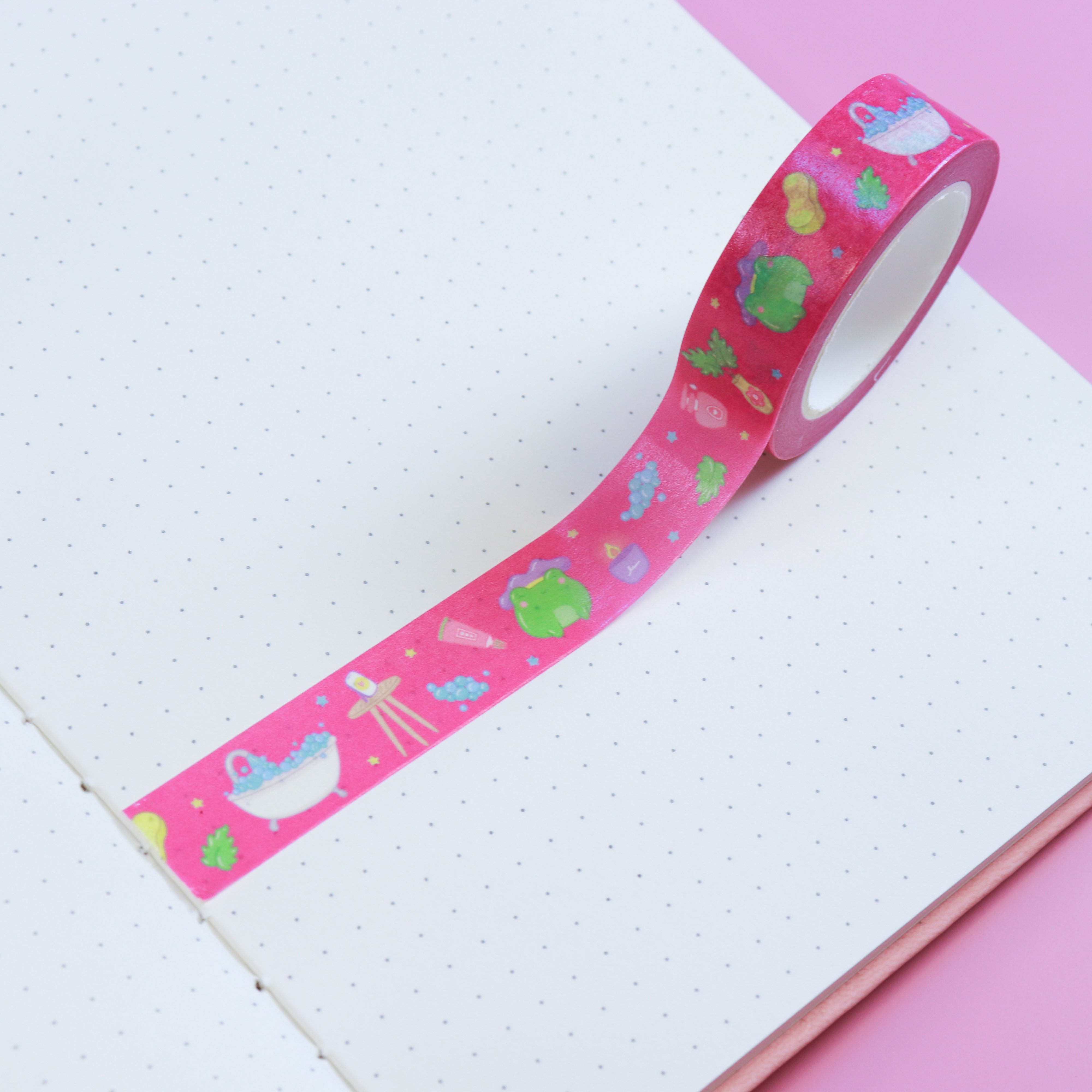 A Bubble Bath & a Podcast Washi Tape