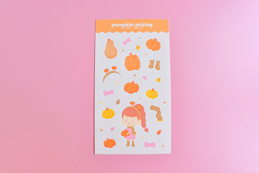 Pumpkin Picking Sticker Sheet