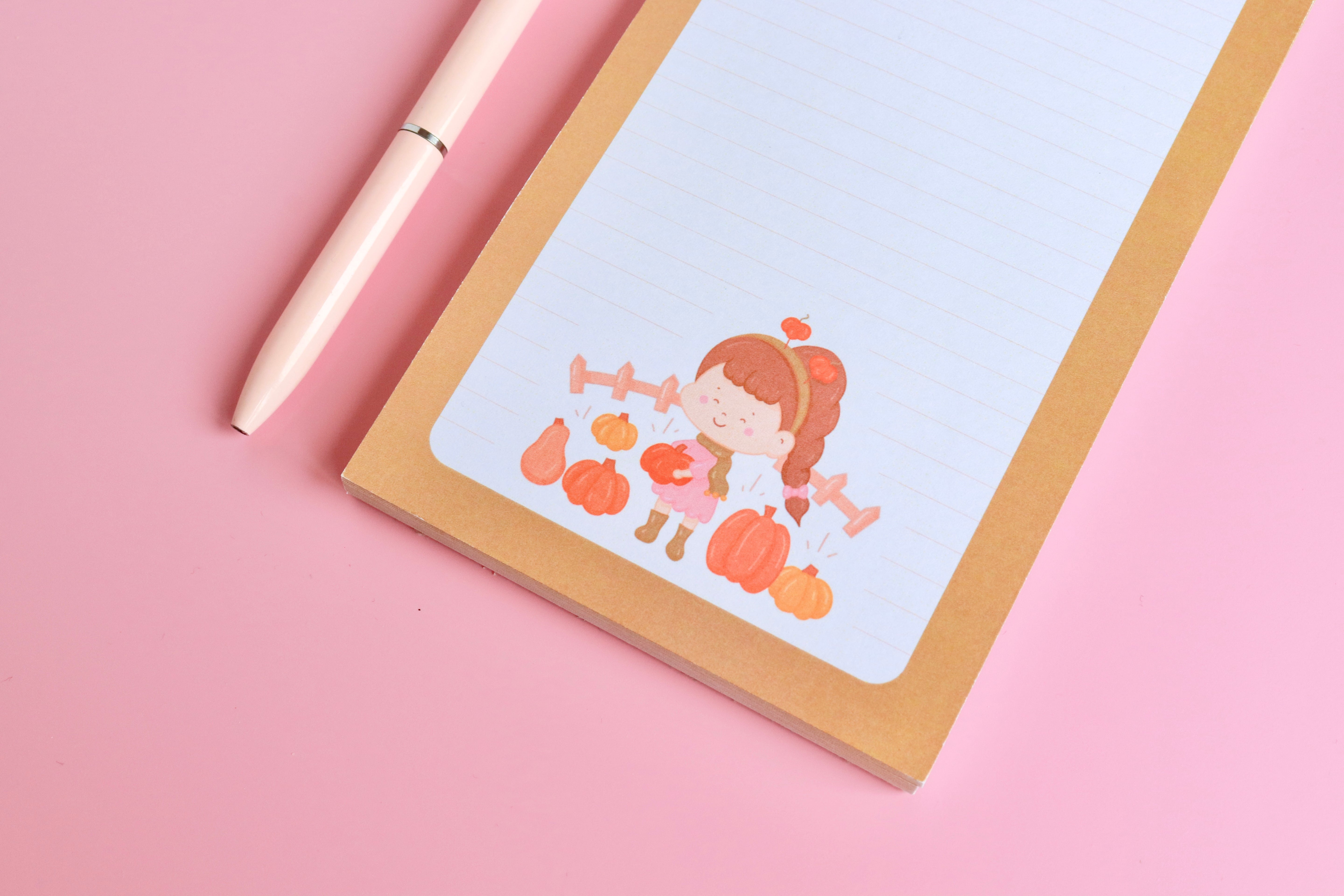 Pumpkin Picking Large Notepad
